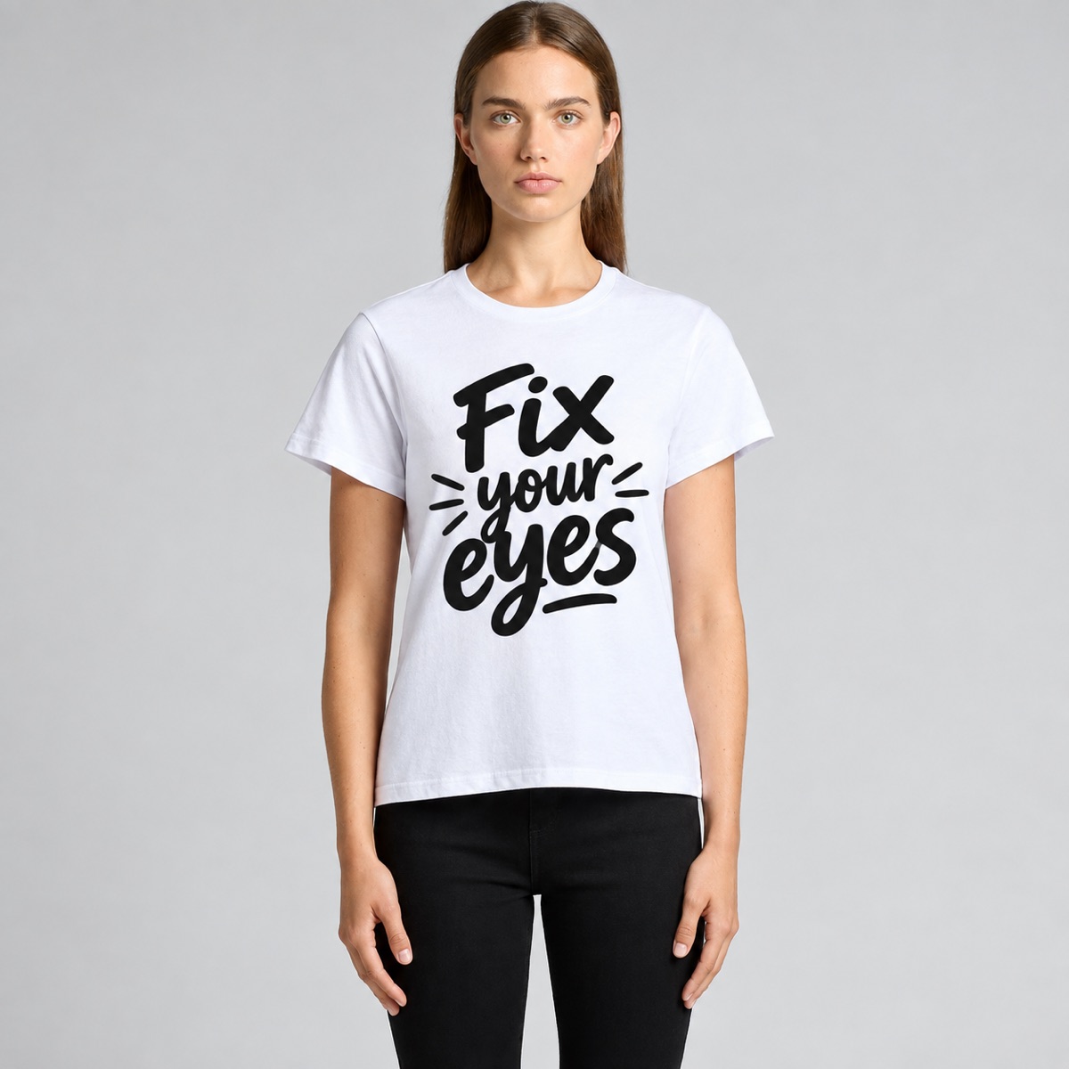 Fix your eyes tee — front print